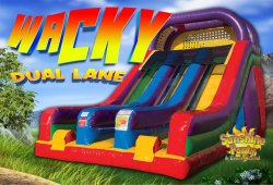 18' Wacky Double Lane Slide (Dry only)