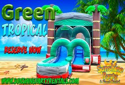 Green Tropical Bounce and Slide (wet or dry)