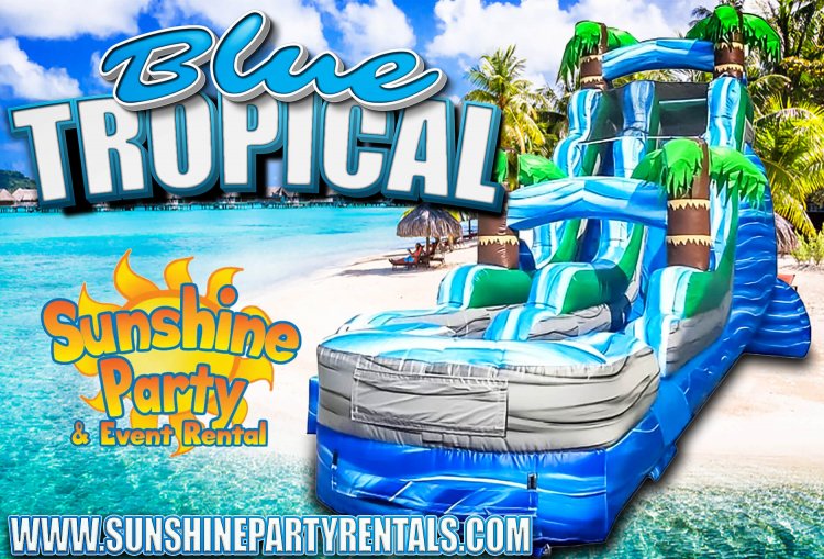 18' Blue Tropical Slide (Wet or Dry)