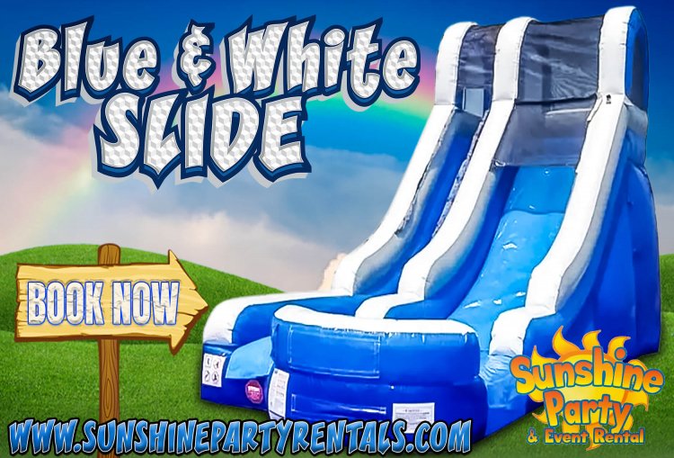 15' Blue & White Slide (Wet or Dry)