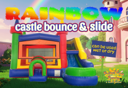 Rainbow Castle Bounce and Slide (Wet or Dry