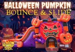 Halloween Pumpkin Bounce and Slide (Wet or Dry)
