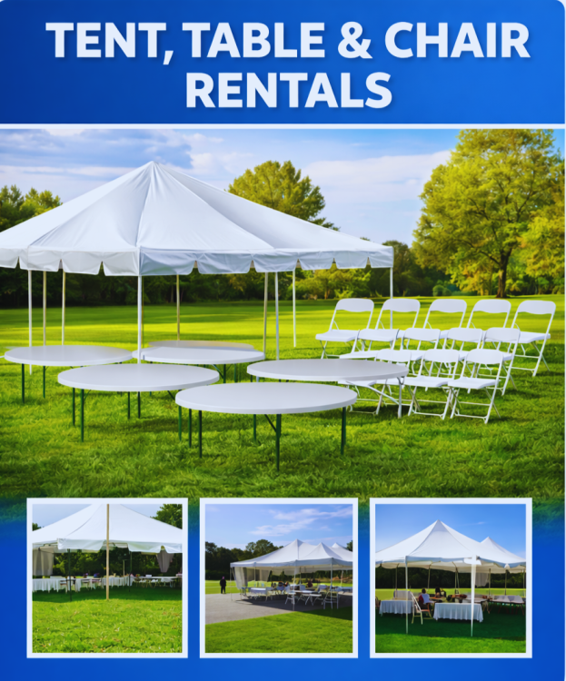 Tents, Tables and Chairs 