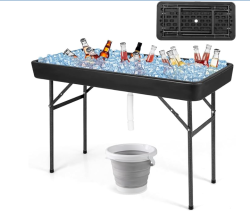 4 FT Folding Ice Cooler Table