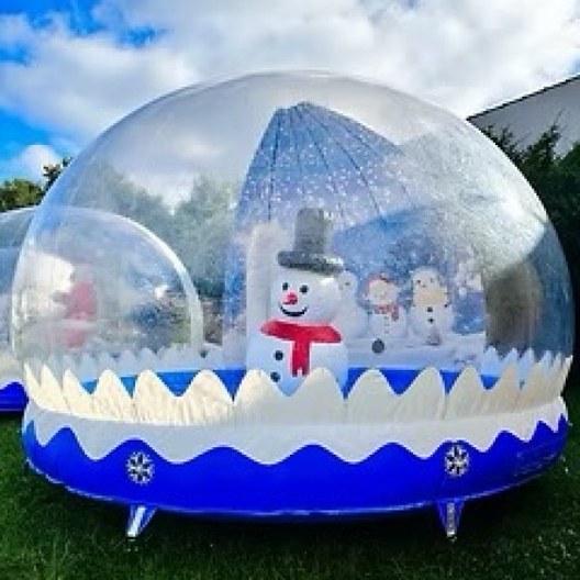 Walk-in snow globe inflatable for winter events