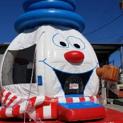 Snowman bounce house